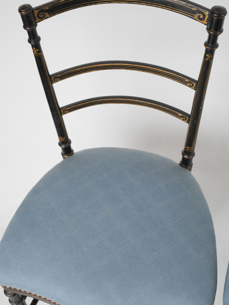 Authentic 19th-century elegant chairs