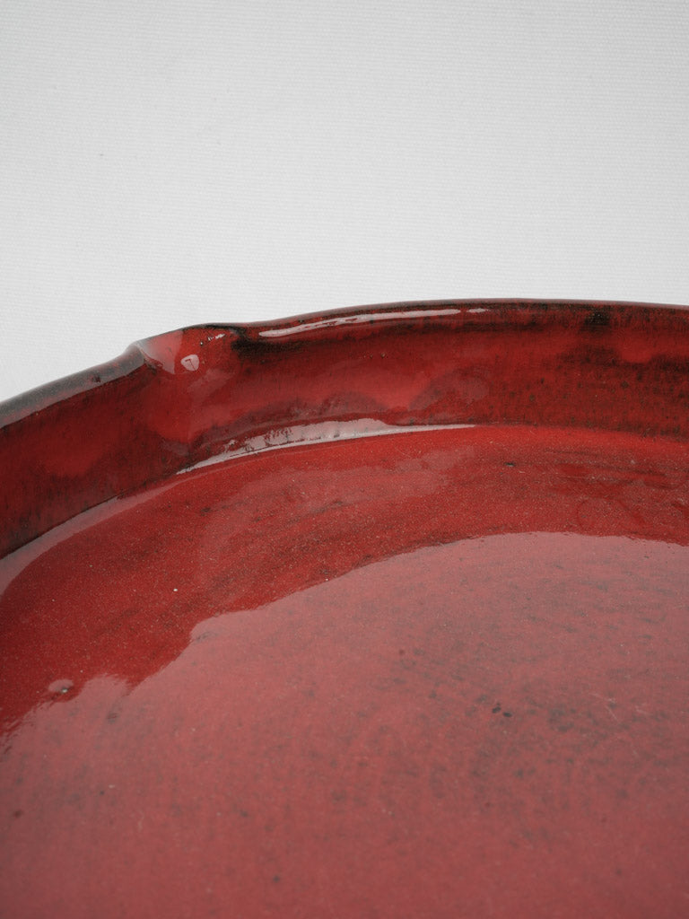 Elegant antique manganese ceramic Soupiere | Pair of large red ceramics - Gérard Hofmann (1917-1965) - 20½