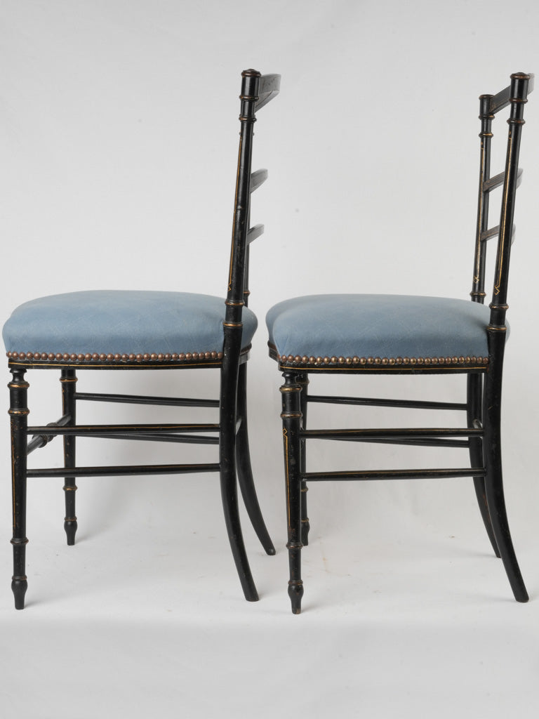 Delicate slender design antique chairs