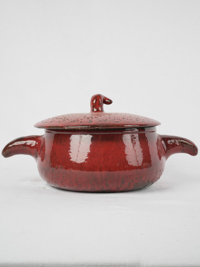 Aged Vallauris artisan pan | Pair of large red ceramics - Gérard Hofmann (1917-1965) - 20½