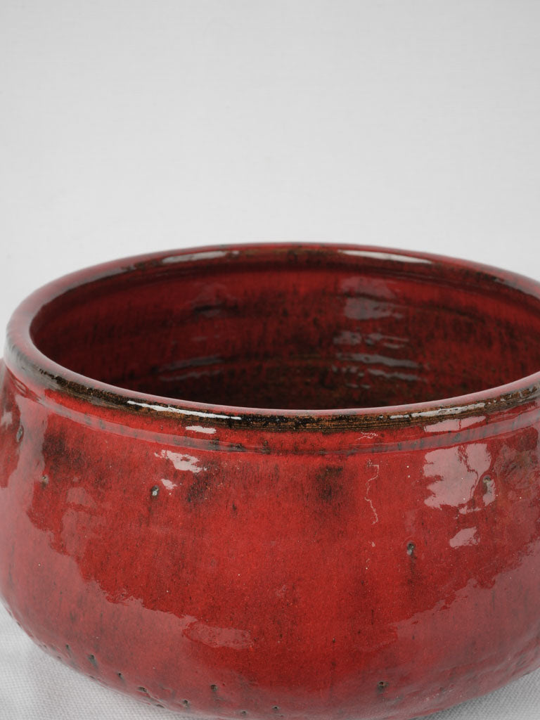 Vintage French Riviera's red pottery pan