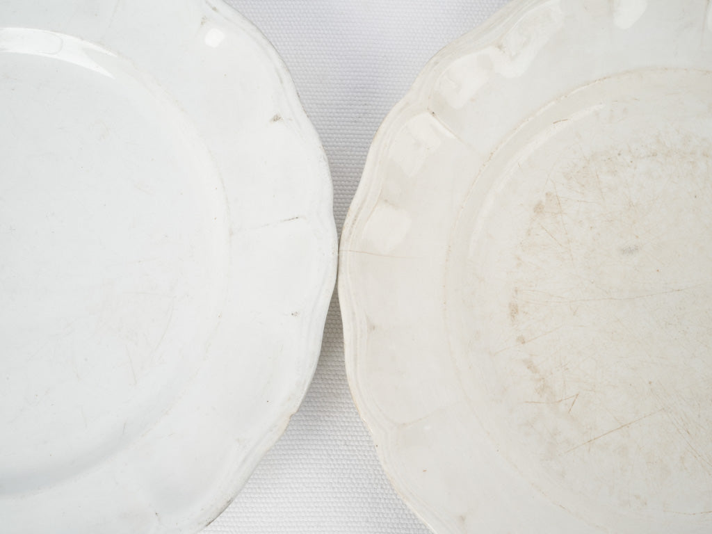 Classic French Earthenware Dinner Plates