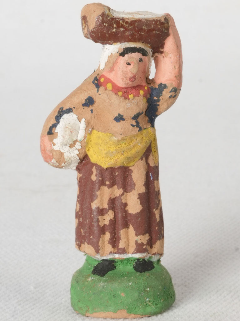 Antique Provençal terracotta Santon figurine