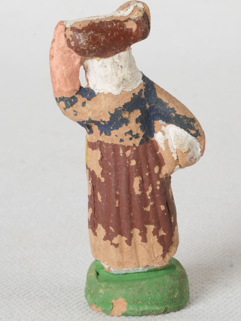 Authentic vintage village lady figurine