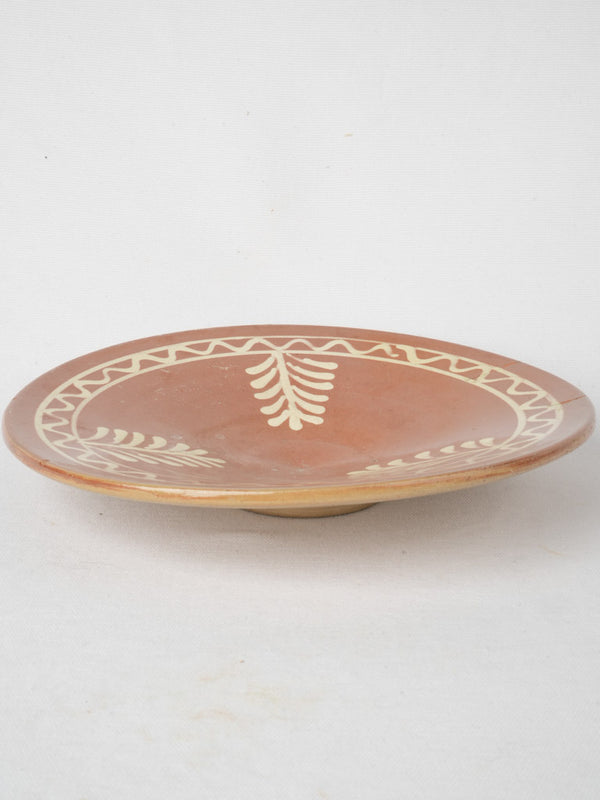 Elegant beige collectible omelet plate