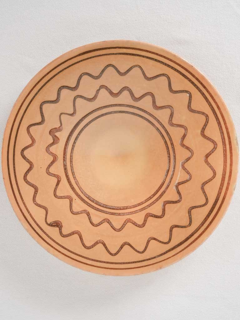 Historical glazed ceramic omelet dish