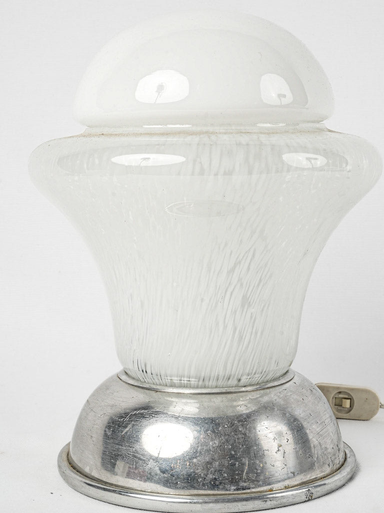 Cloud-like blown glass table lamp