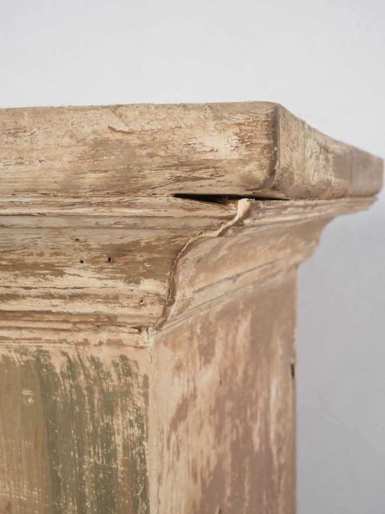 Time-worn antique art display pedestals