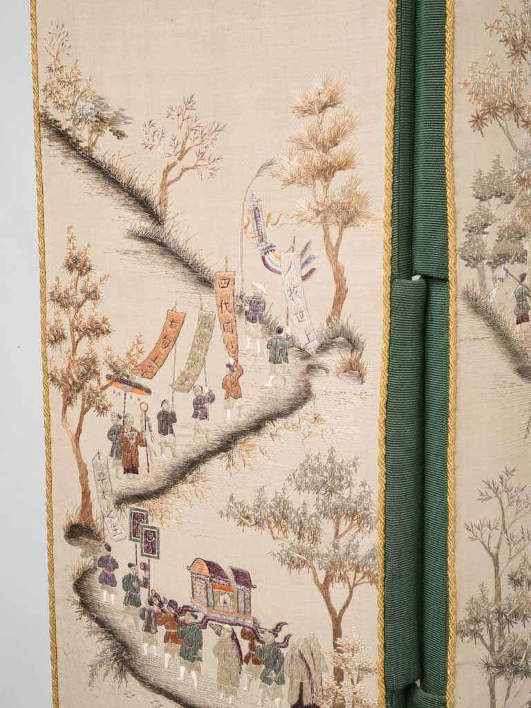 Vintage Chinese panel screen