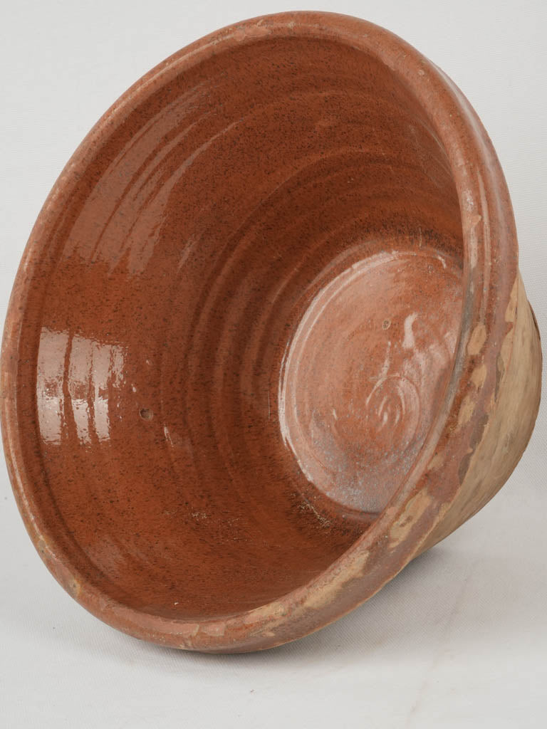 Vintage ocher glaze Provencal bowl