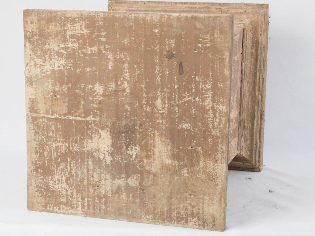 Classic distressed wood sculpture pedestals