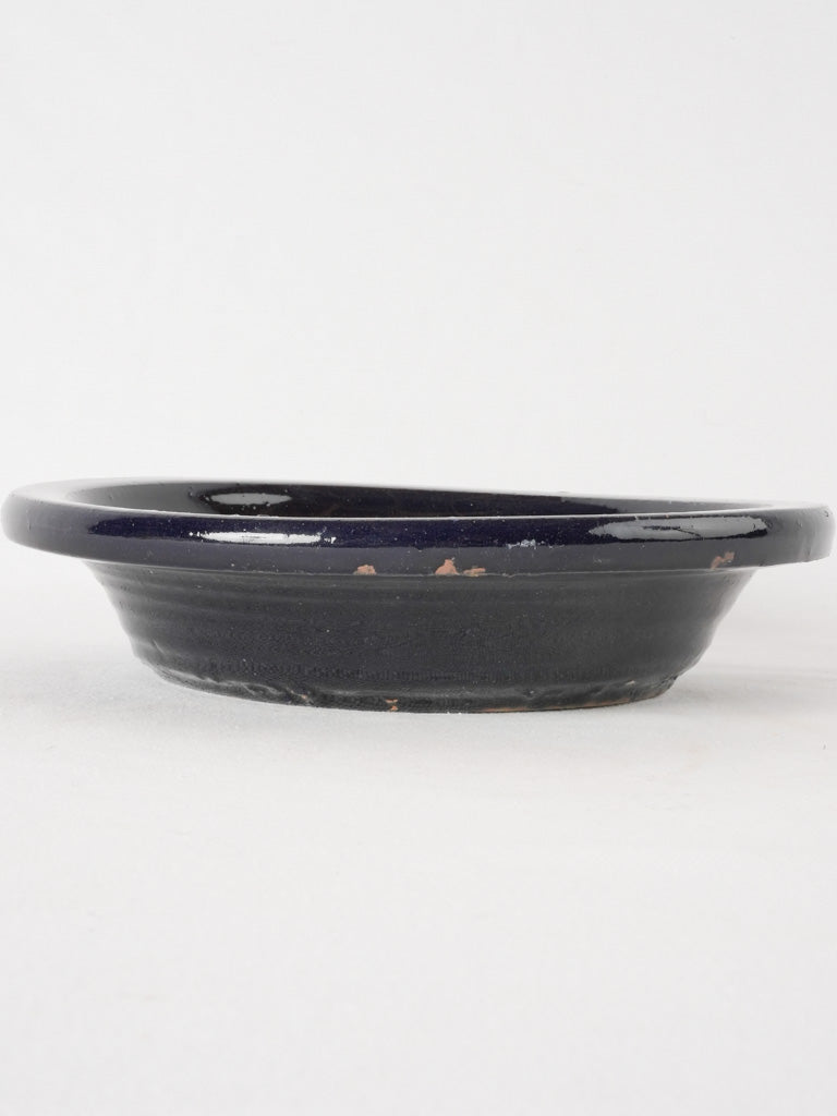 RESERVED CS Dark blue planter saucer 11"