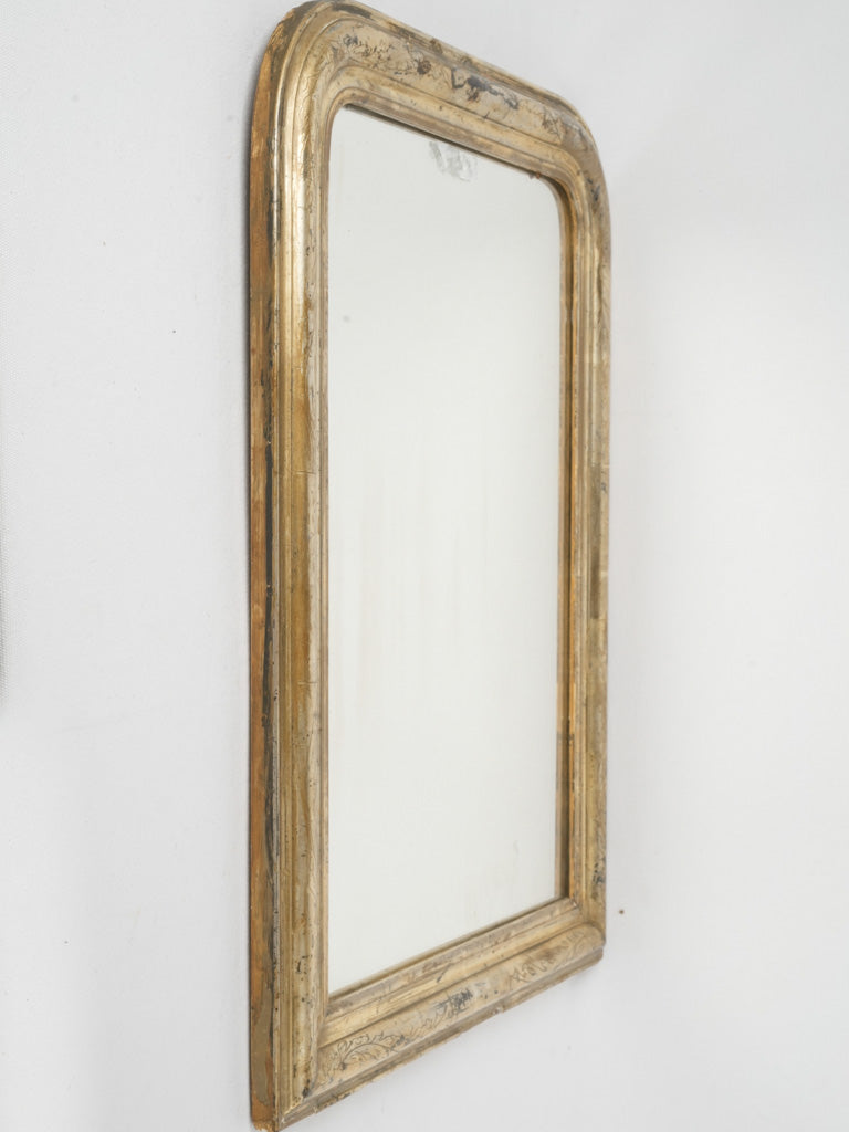 Vintage silver floral frame mirror