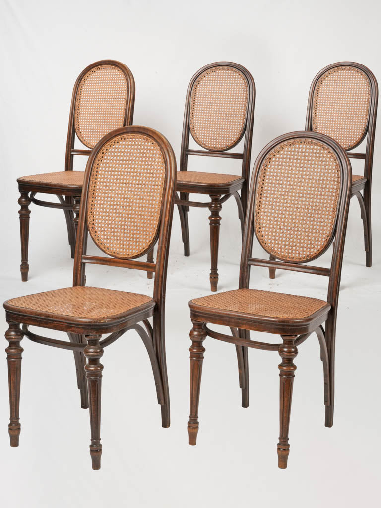 Antique Thonet beech dining chairs  