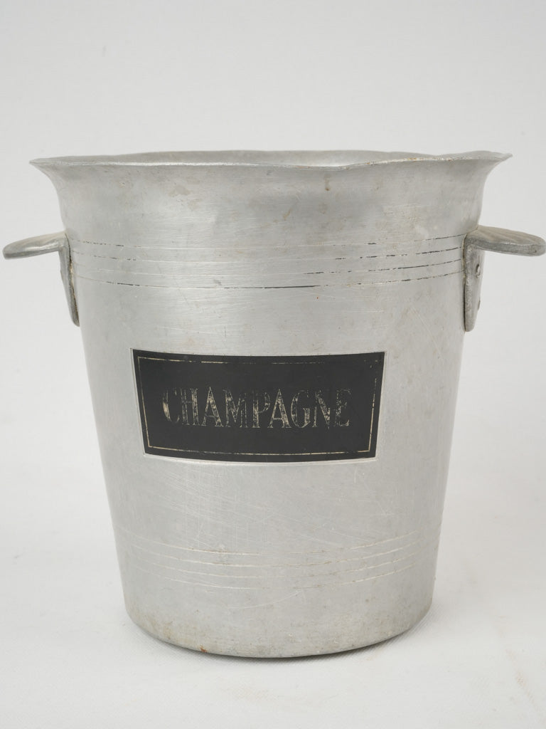 Vintage French Aluminum Champagne Bucket