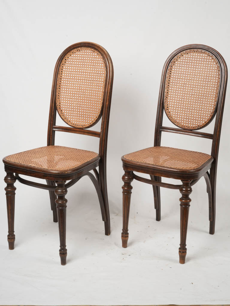 Elegant stained beechwood chairs  