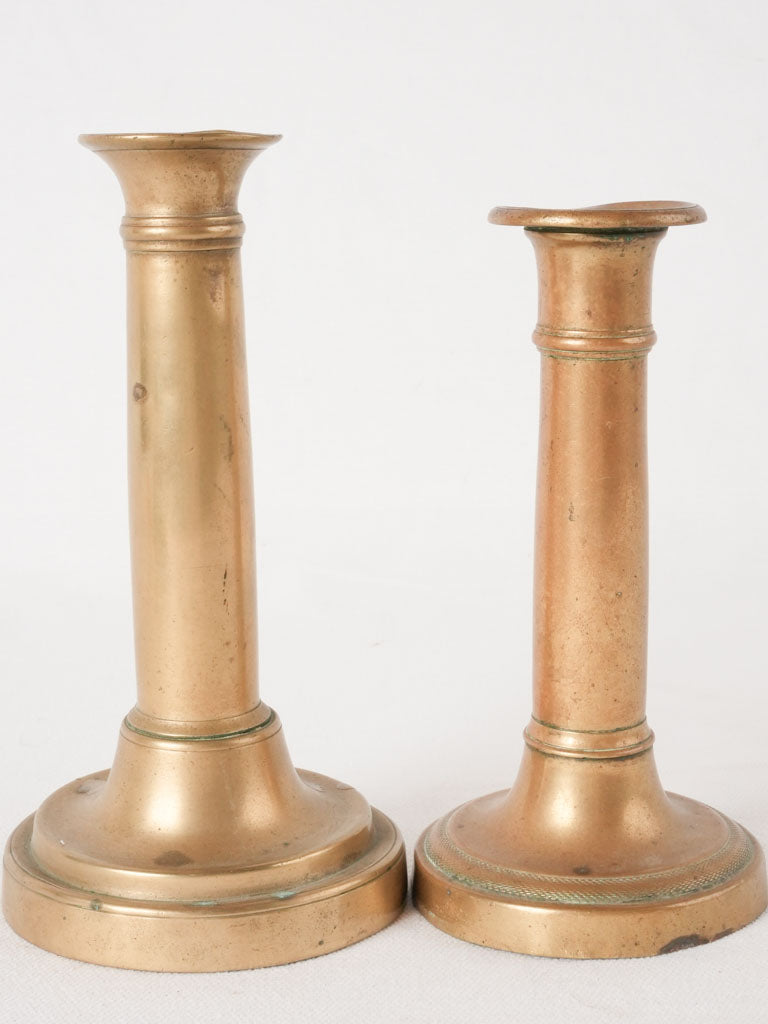 Classic French-style brass candle holders