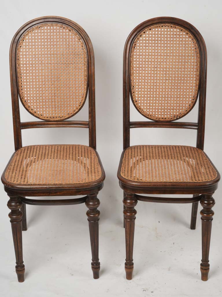 Rare curved-leg dining chairs  