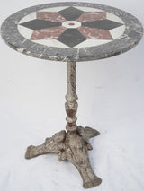 Antique exquisite mosaic marble bistro table