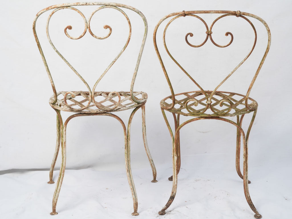 Exquisite set of aged garden furniture