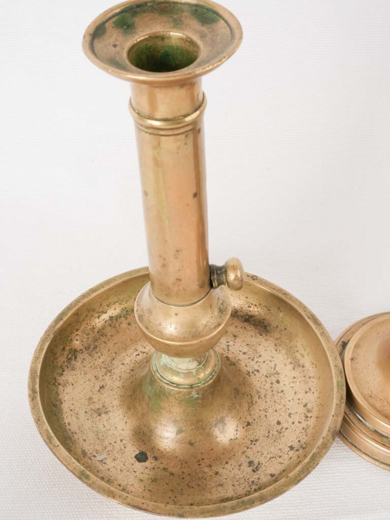 Classic brass levered candle holders