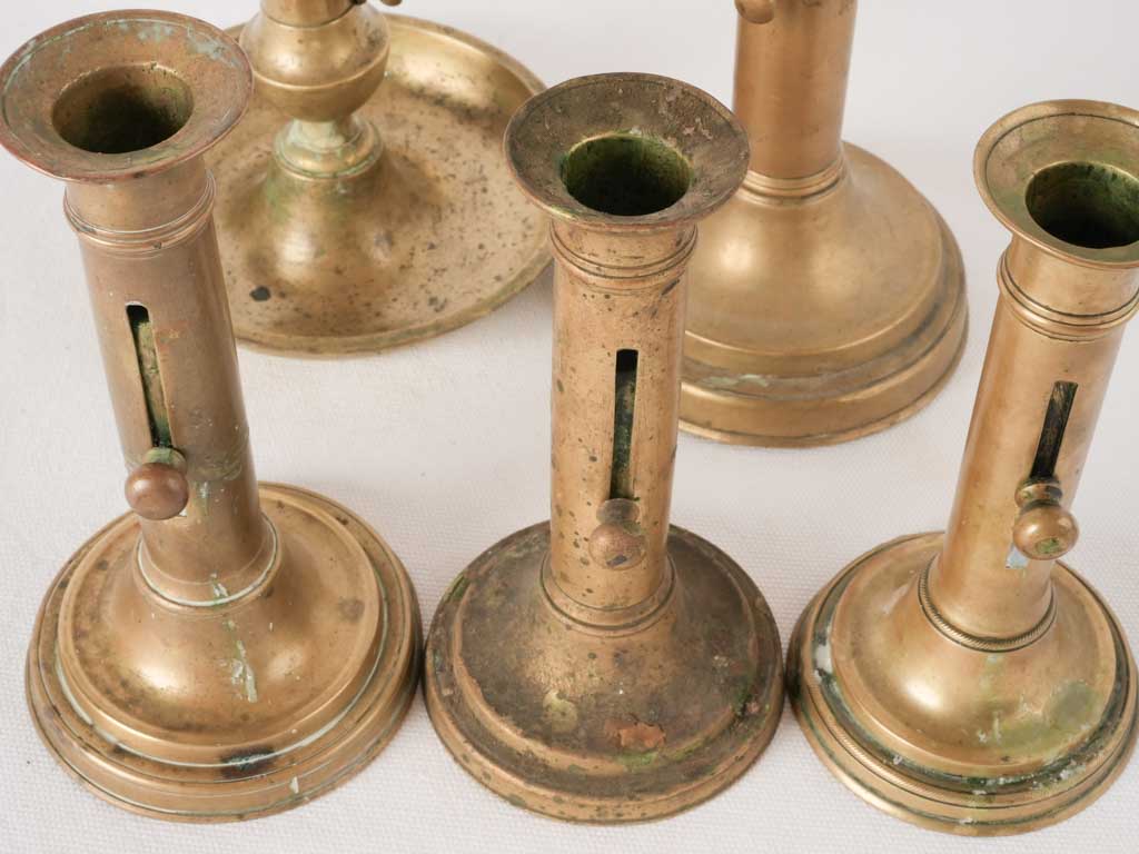 Elegant brass taper candlesticks