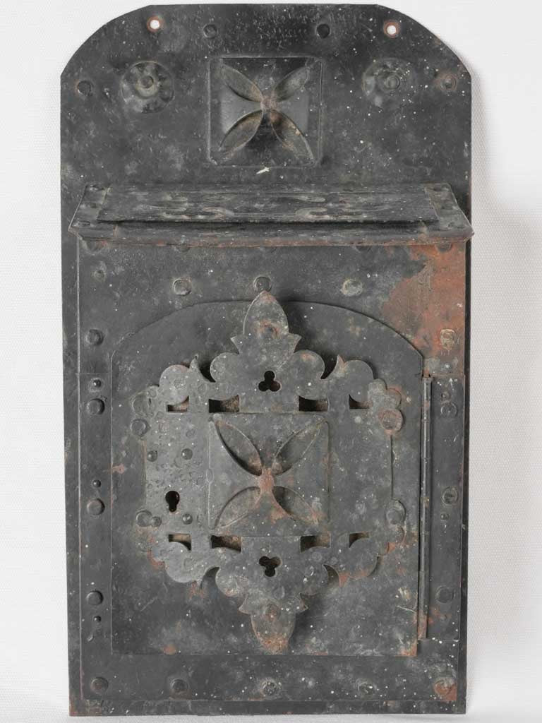 Antique iron letterbox 16¼"