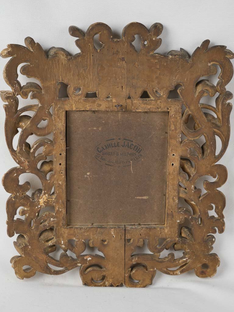 Abstract Fleur-de-lis Gilded Wood Mirror