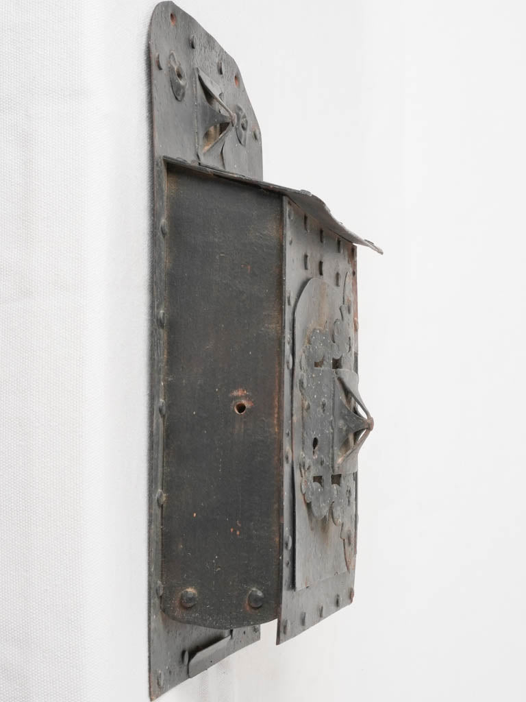 Antique iron letterbox 16¼"