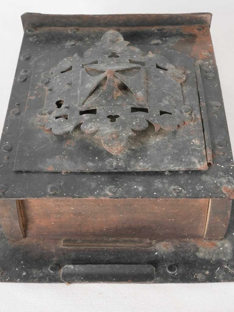 Antique iron letterbox 16¼"