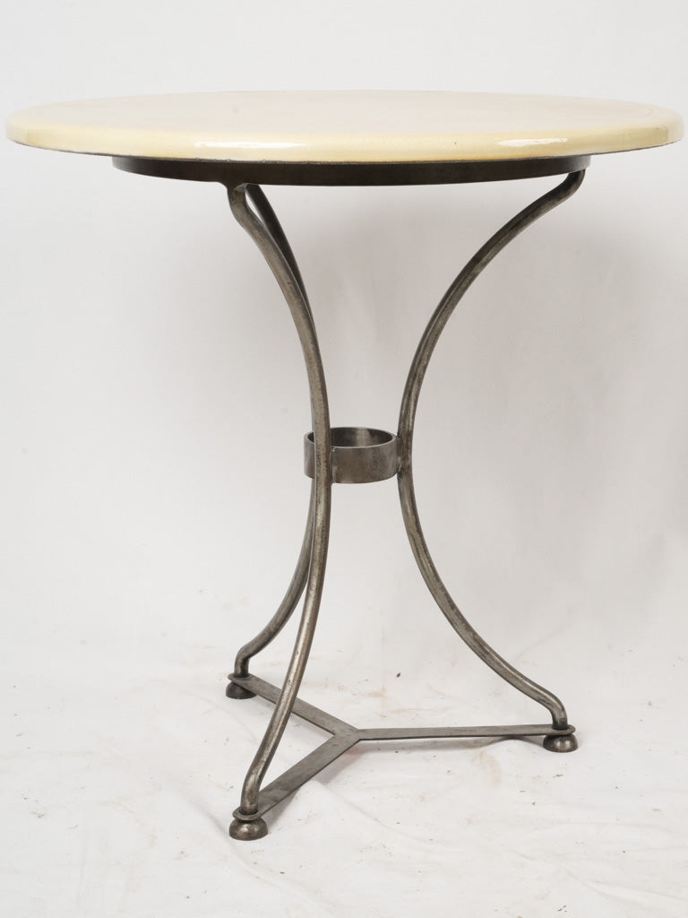 Vintage yellow bistro table