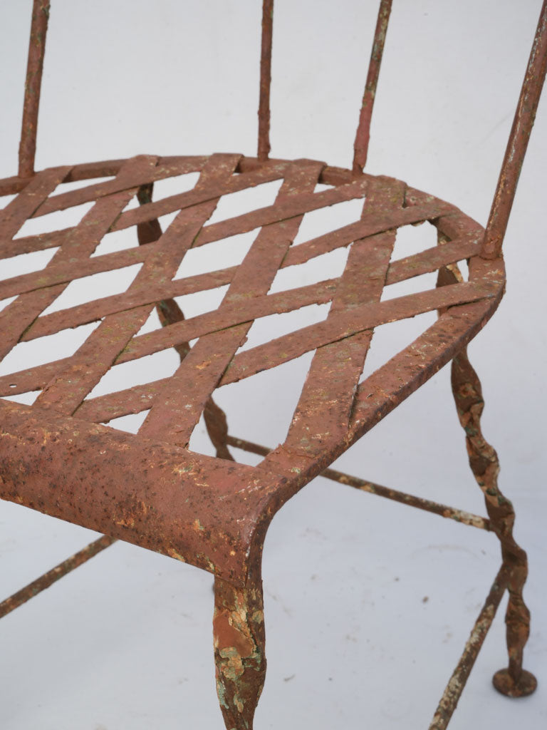 French-style antique iron garden chairs