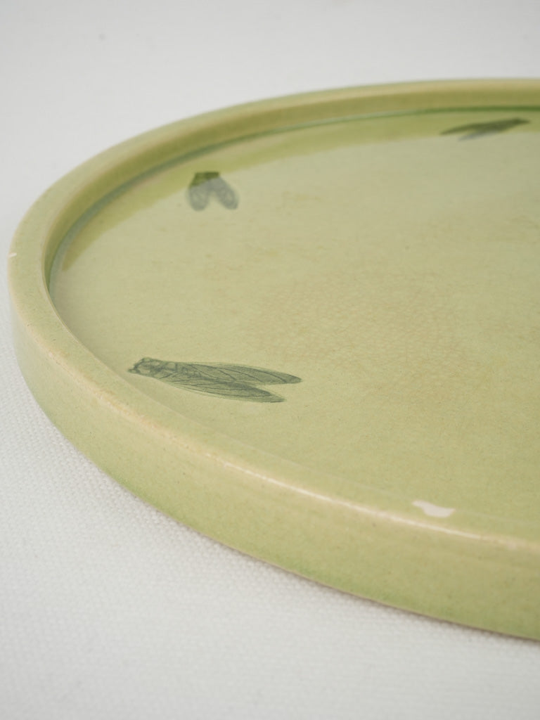 Charming French cicada motif platter