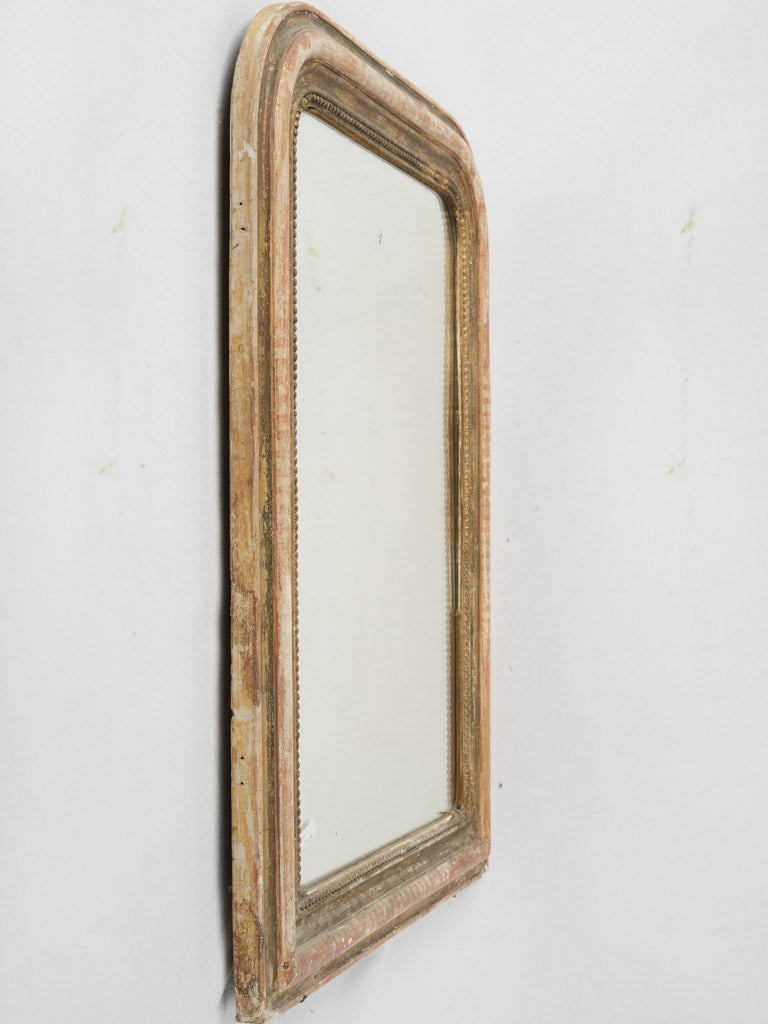 Vintage maroon with original gilding mirror