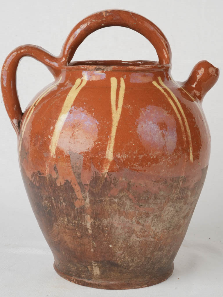 Elegant ocher striped pitcher