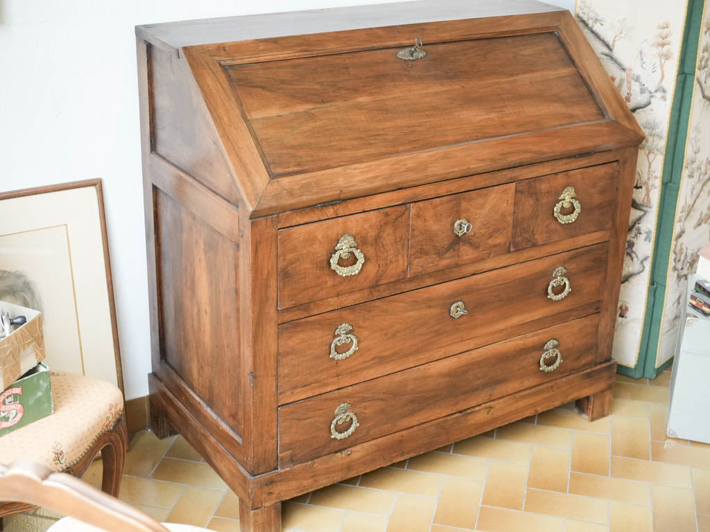 Classic elegant French walnut desk  