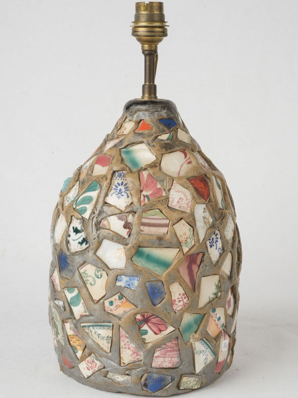 Unique pique assiette ceramic lamp