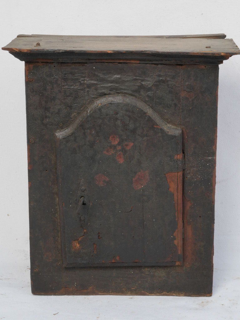 Aged, rustic oratory cabinet from 18th century