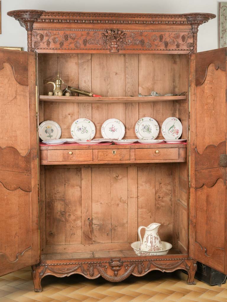 Historical Normandy oak wardrobe