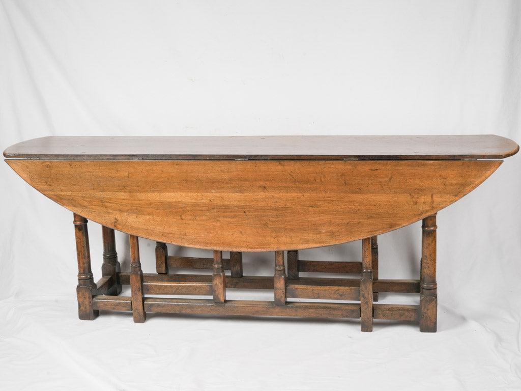 Oval Gateleg Table in Walnut Wood