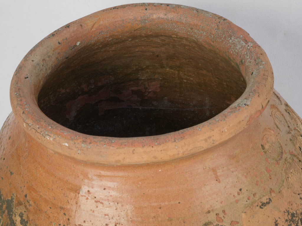 Distinctive weathered 17th-century olive jar