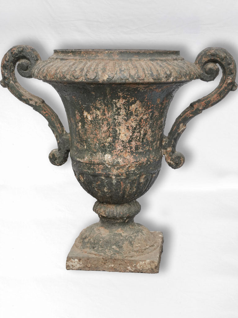  Ancient, elegant, black Medici garden urn