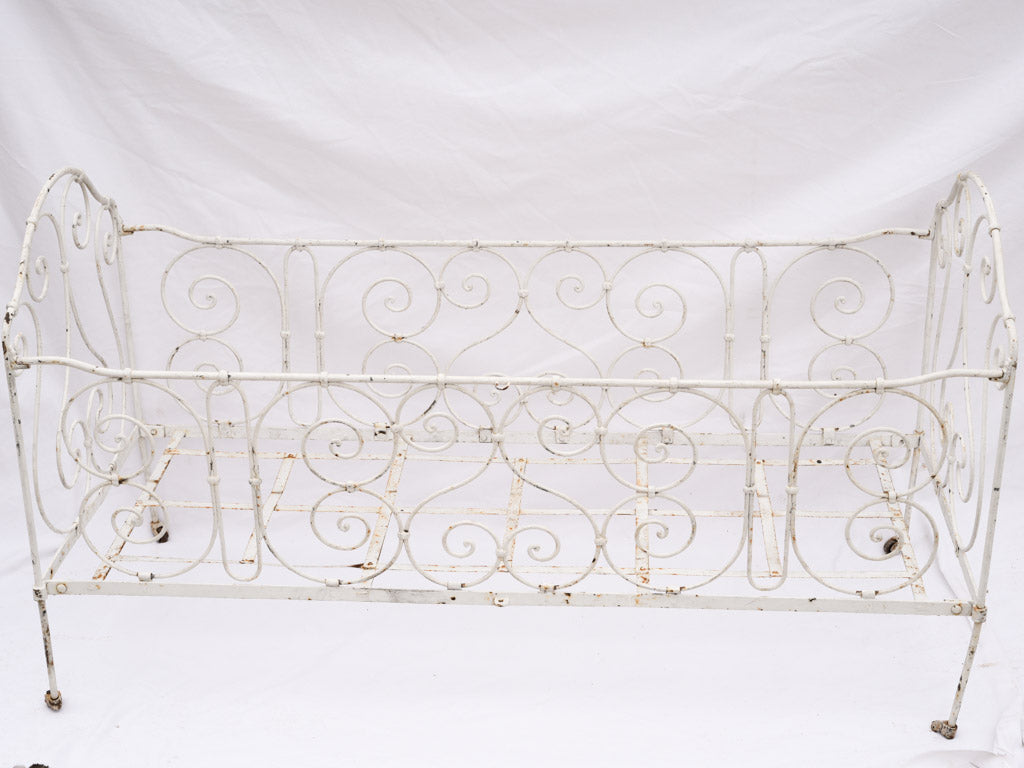 Romantic antique iron bench seat