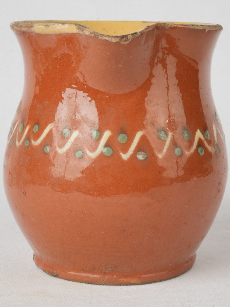 Hand-painted folk-style small pitcher