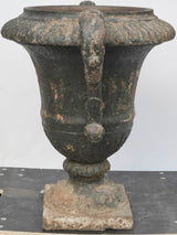  Ornate, ancient, black patina Medici urn