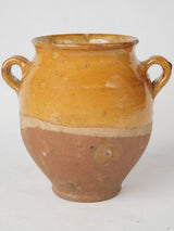 Antique ocher French confit pot