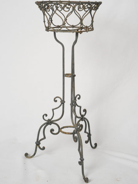 Vintage Art Nouveau Style French Cast Iron Outdoor Plant Stand, 1950s