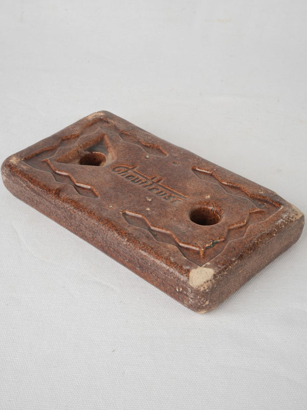 Rustic dark brown heating block