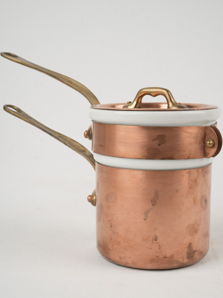 Vintage copper Mauviel bain-marie