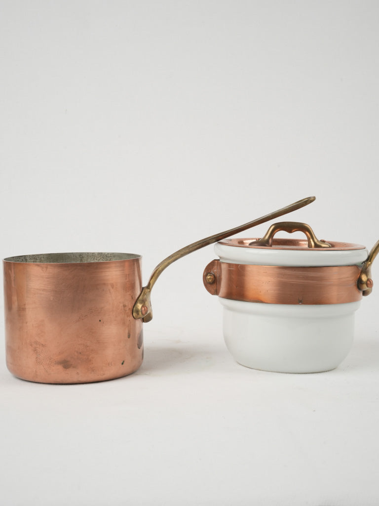 Classic French copper kitchen bain-marie Mauviel